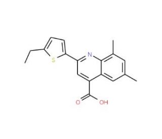 2-(5-Ethylthien-2-yl)-6,8-dimethylquinoline-4-carboxylic acid - chemical structure image