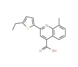 2-(5-Ethylthien-2-yl)-8-methylquinoline-4-carboxylic acid - chemical structure image