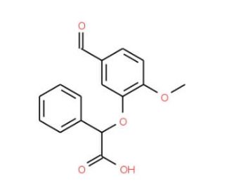 2-(5-Formyl-2-methoxyphenoxy)-2-phenylacetic acid - chemical structure image