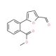 2-(5-Formyl-furan-2-yl)-benzoic acid methyl ester - chemical structure image