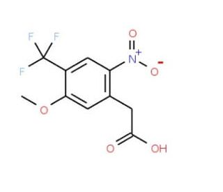 2-[5-Methoxy-2-nitro-4-(trifluoromethyl)phenyl]acetic acid - chemical structure image