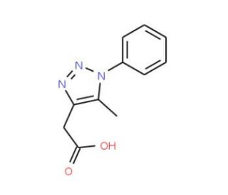 2-(5-methyl-1-phenyl-1H-1,2,3-triazol-4-yl)acetic acid - chemical structure image