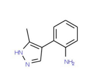 2-(5-methyl-1H-pyrazol-4-yl)aniline - chemical structure image