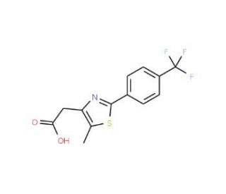 2-{5-Methyl-2-[4-(trifluoromethyl)phenyl]-1,3-thiazol-4-yl}acetic acid - chemical structure image