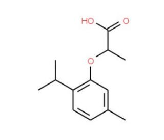 2-[5-methyl-2-(propan-2-yl)phenoxy]propanoic acid (CAS 159302-03-1) - chemical structure image