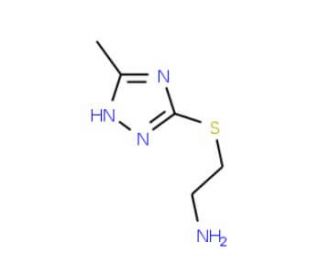 2-(5-Methyl-2H-[1,2,4]triazol-3-ylsulfanyl)-ethylamine (CAS 842955-68-4) - chemical structure image