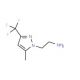 2-[5-Methyl-3-(trifluoromethyl)-1H-pyrazol-1-yl]-ethanamine (CAS 925154-89-8) - chemical structure image