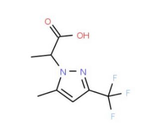2-(5-Methyl-3-trifluoromethyl-pyrazol-1-yl)-propionic acid - chemical structure image