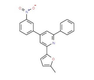 2-(5-Methyl-furan-2-yl)-4-(3-nitro-phenyl)-6-phenyl-pyridine - chemical structure image
