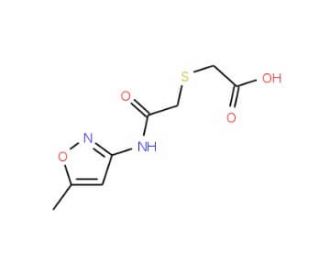 ({2-[(5-methylisoxazol-3-yl)amino]-2-oxoethyl}thio)acetic acid - chemical structure image