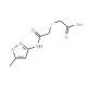 ({2-[(5-methylisoxazol-3-yl)amino]-2-oxoethyl}thio)acetic acid - chemical structure image
