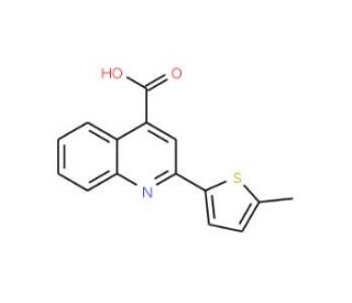 2-(5-Methylthien-2-yl)quinoline-4-carboxylic acid (CAS 73775-26-5) - chemical structure image
