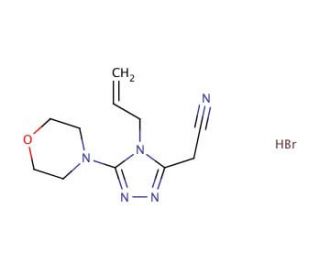 2-[5-(morpholin-4-yl)-4-(prop-2-en-1-yl)-4H-1,2,4-triazol-3-yl]acetonitrile hydrobromide - chemical structure image
