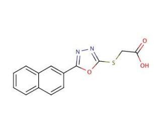 2-{[5-(naphthalen-2-yl)-1,3,4-oxadiazol-2-yl]sulfanyl}acetic acid - chemical structure image