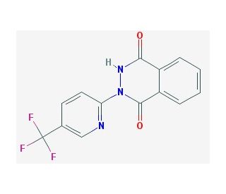 2-[5-(trifluoromethyl)pyridin-2-yl]-2,3-dihydrophthalazine-1,4-dione - chemical structure image