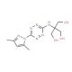 2-{[6-(3,5-dimethyl-1H-pyrazol-1-yl)-1,2,4,5-tetrazin-3-yl]amino}-2-(hydroxymethyl)propane-1,3-diol - chemical structure imag