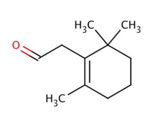 2,6,6-Trimethyl-1-cyclohexene-1-acetaldehyde (CAS 472-66-2) - chemical structure image