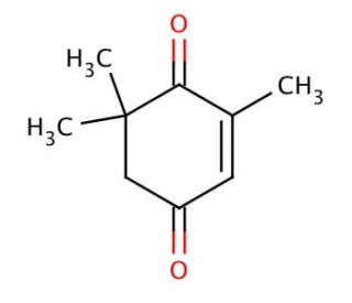 2,6,6-Trimethyl-2-cyclohexene-1,4-dione (CAS 1125-21-9) - chemical structure image