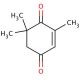 2,6,6-Trimethyl-2-cyclohexene-1,4-dione (CAS 1125-21-9) - chemical structure image