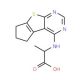 2-(6,7-Dihydro-5H-cyclopenta[4,5]thieno[2,3-d]-pyrimidin-4-ylamino)-propionic acid - chemical structure image