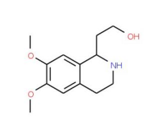 2-(6,7-Dimethoxy-1,2,3,4-tetrahydro-isoquinolin-1-yl)-ethanol (CAS 51452-46-1) - chemical structure image