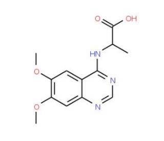 2-(6,7-Dimethoxy-quinazolin-4-ylamino)-propionic acid - chemical structure image