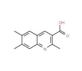 2,6,7-Trimethylquinoline-3-carboxylic acid (CAS 892874-85-0) - chemical structure image