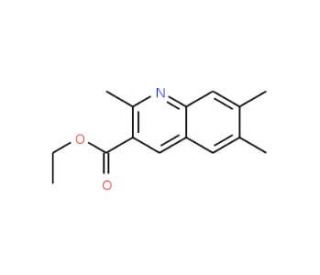 2,6,7-Trimethylquinoline-3-carboxylic acid ethylester (CAS 892874-87-2) - chemical structure image
