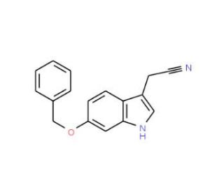 2-(6-Benzyloxyindolyl)acetonitrile (CAS 57765-24-9) - chemical structure image