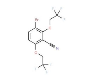 2,6-Bis(2,2,2-trifluoroethoxy)-3-bromobenzonitrile (CAS 175204-13-4) - chemical structure image