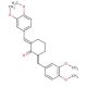 2,6-Bis-(3,4-Dimethoxyphenylmethylene)cyclohexanone (CAS 18977-33-8) - chemical structure image