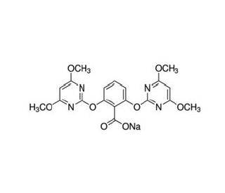 2,6-bis[(4,6-Dimethoxy-2-pyrimidinyl)oxy]benzoic acid (CAS 125401-92-5) - chemical structure image
