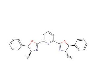 2,6-Bis[(4S,5S)-4-methyl-5-phenyl-2-oxazolinyl]pyridine (CAS 185346-20-7) - chemical structure image