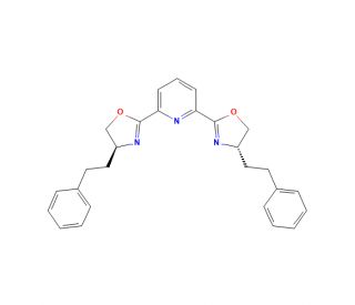2,6-Bis((S)-4,5-dihydro-4-phenethyloxazol-2-yl)pyridine (CAS 1012042-02-2) - chemical structure image