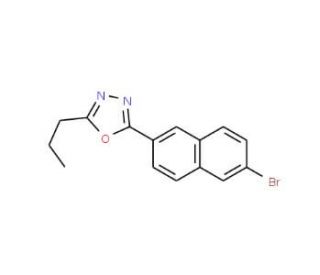 2-(6-Bromonaphthalen-2-yl)-5-propyl-1,3,4-oxadiazole (CAS 1133116-07-0) - chemical structure image