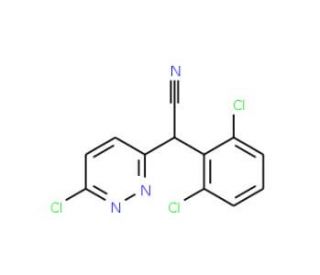 2-(6-Chloro-3-pyridazinyl)-2-(2,6-dichlorophenyl)-acetonitrile (CAS 209412-06-6) - chemical structure image