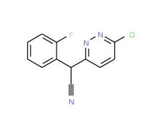 2-(6-Chloro-3-pyridazinyl)-2-(2-fluorophenyl)-acetonitrile - chemical structure image