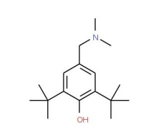 2,6-Di-tert-butyl-4-(dimethylaminomethyl)phenol (CAS 88-27-7) - chemical structure image