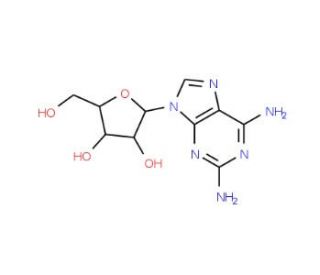 2,6-Diamino-9-(b-D-arabinofuranosyl)purine (CAS 34079-68-0) - chemical structure image