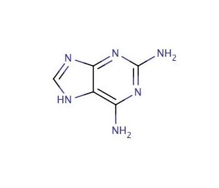 2,6-Diaminopurine, Hemisulfate Salt (CAS 69369-16-0) - chemical structure image