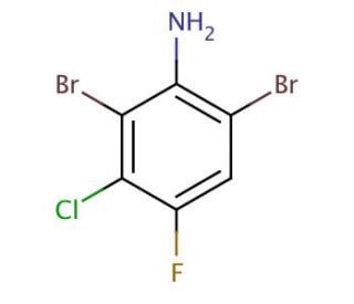 2,6-Dibromo-3-chloro-4-fluoroaniline (CAS 175135-09-8) - chemical structure image