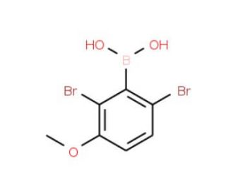 2,6-Dibromo-3-methoxyphenylboronic acid (CAS 850567-93-0) - chemical structure image