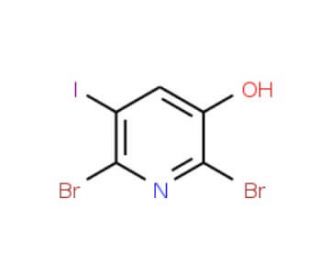 2,6-Dibromo-5-iodopyridin-3-ol (CAS 1105675-63-5) - chemical structure image