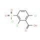 2,6-Dichloro-3-chlorosulfonyl-benzoic acid (CAS 53553-05-2) - chemical structure image