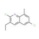 2,6-Dichloro-3-ethyl-8-methylquinoline (CAS 1031927-98-6) - chemical structure image