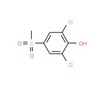 2,6-Dichloro-4-methylsulfonylphenol (CAS 20951-05-7) - chemical structure image