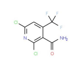 2,6-Dichloro-4-(trifluoromethyl)nicotinamide (CAS 158063-67-3) - chemical structure image
