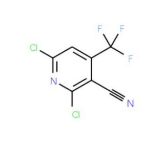 2,6-Dichloro-4-(trifluoromethyl)nicotinonitrile (CAS 13600-42-5) - chemical structure image