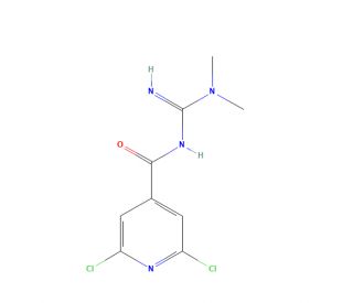 2,6-Dichloro-N-(N,N-dimethylcarbamimidoyl)isonicotinamide (CAS 649699-62-7) - chemical structure image