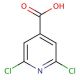 2,6-Dichloropyridine-4-carboxylic acid (CAS 5398-44-7) - chemical structure image
